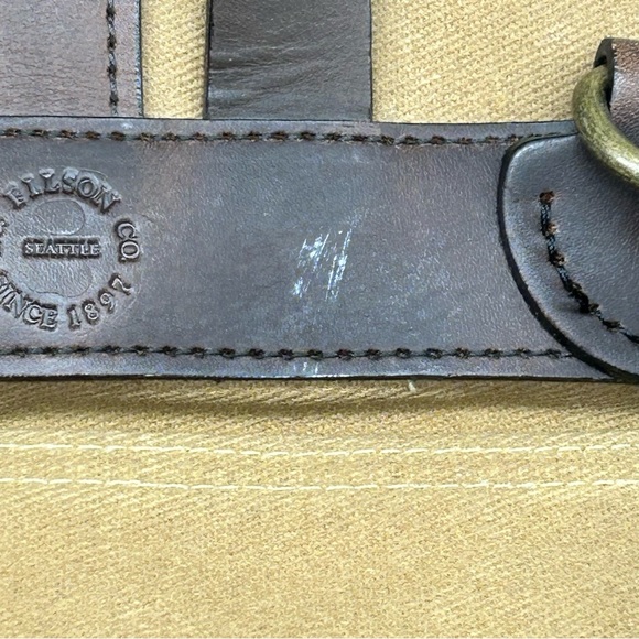 Filson Small unisex Rugged Twill canvas Tan Crossbody Field Bag 9” - Picture 7 of 9
